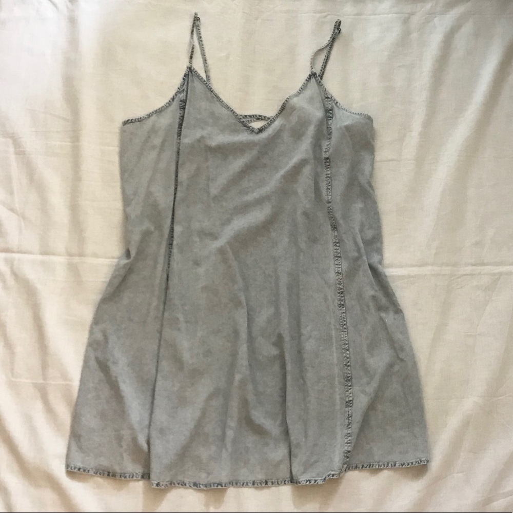 NWOT Abound Slip Dress Long Cami Jean Washed Blue